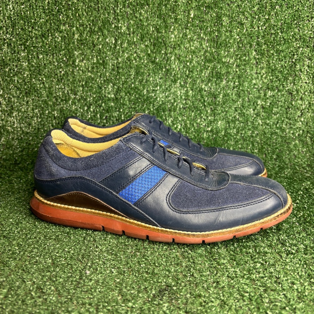 Cole Haan Grand OS Zerogrand Leather Suede Sneaker Oxford Navy Blue Mens Size 7M